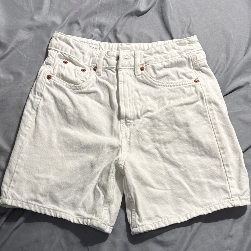 Zara White Denim Jorts